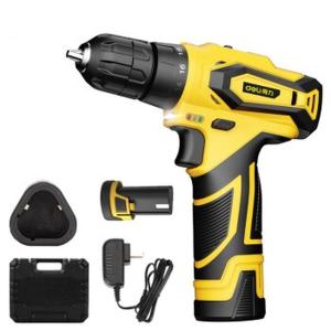 得力(deli)工具电动螺丝刀双速锂电钻充电手电钻起子机家用无线电转电动工具套装 12V锂电钻(单电池)