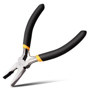 得力(deli )尖嘴钳斜口钳子小号手工迷你老虎钳多功能diy饰品钢丝钳大全 迷你钢丝钳4.5寸