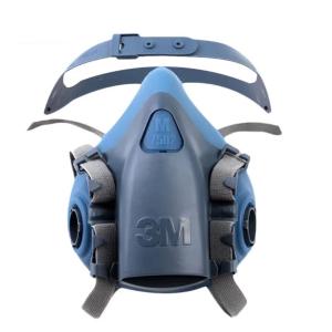 3M 7502 硅胶防护半面罩防喷漆实验化工有毒气体需搭配滤毒盒使用 单面罩1个