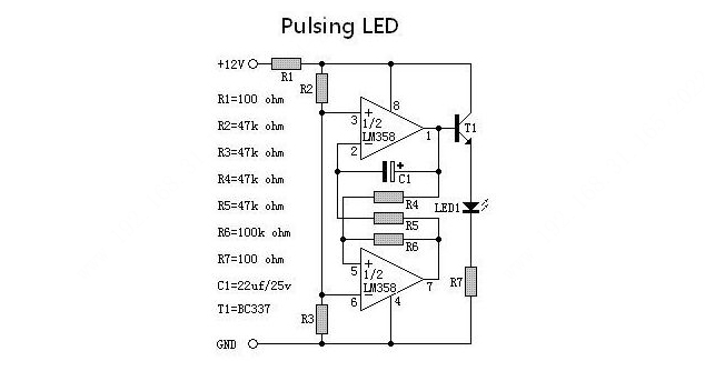 led呼吸灯电路图图片