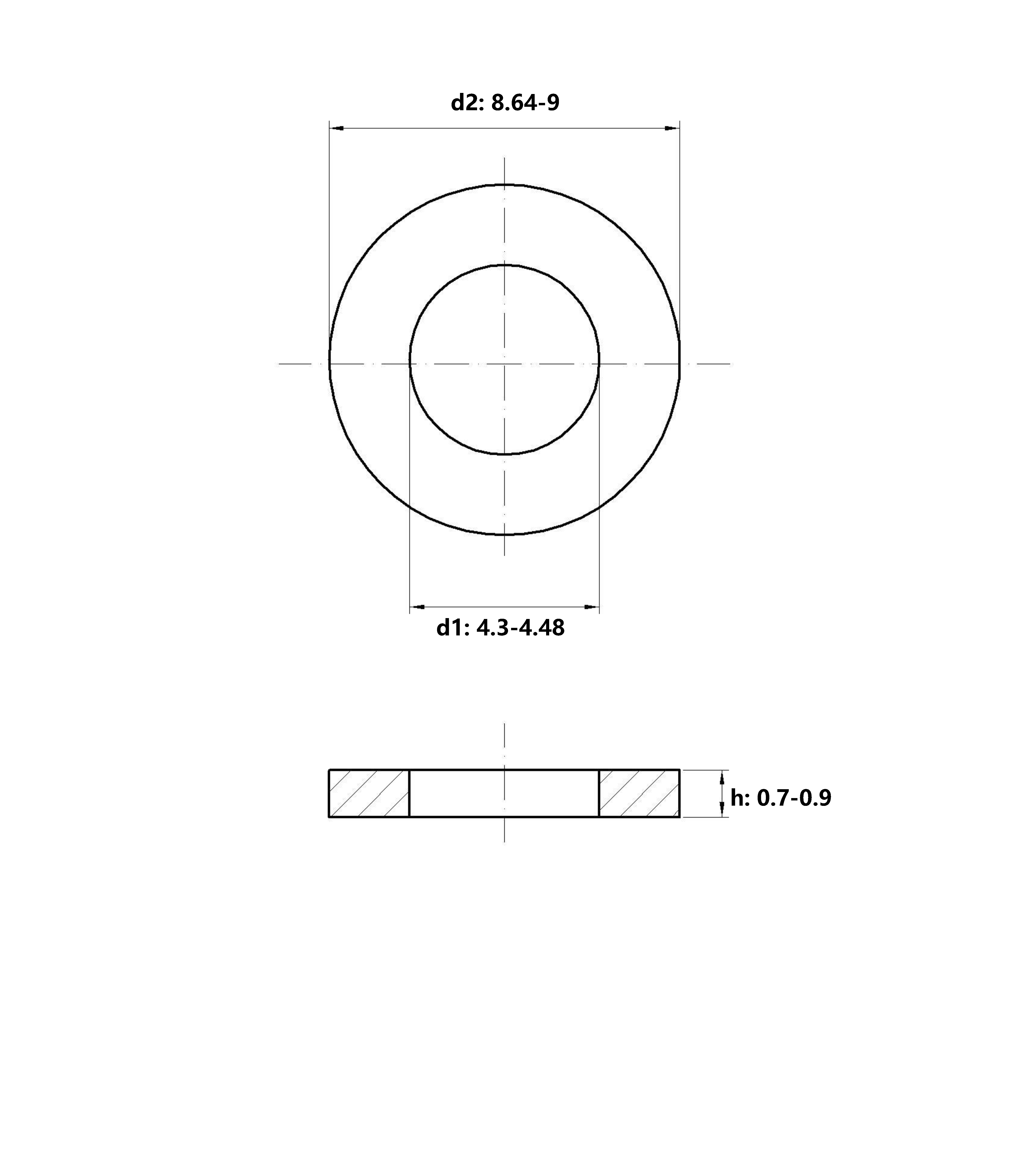 yx永鑫平垫圈din125m4q235碳钢蓝白锌袋装