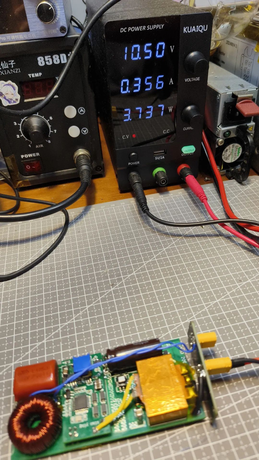 测试条件：输入10.5v