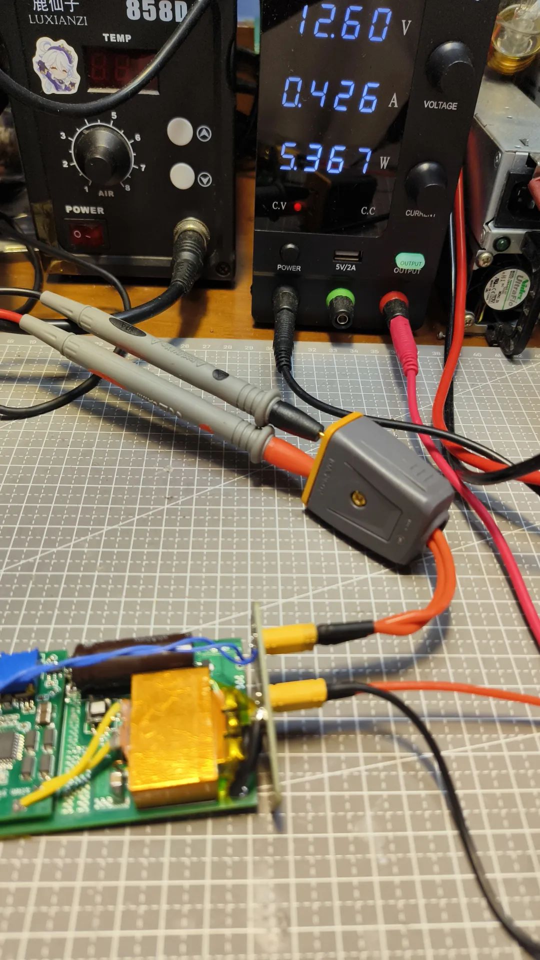 测试条件：空载、输入电压：12.6v