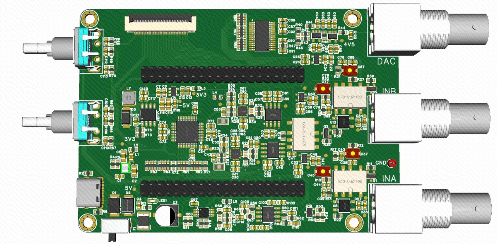 底板_PCB 3D图