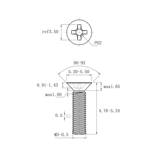 法思特十字沉头机螺钉(粤标)不锈钢M3*5【价格采购图片】-立创MRO