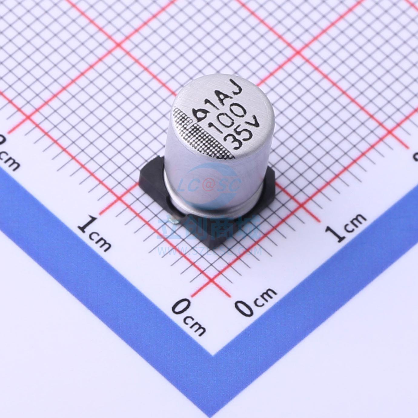 点击查看大图 BXJ35V100M8*10 8.0TP实物图