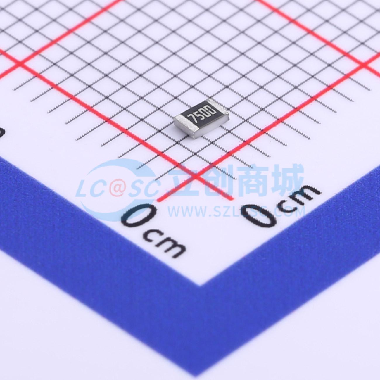 点击查看大图 0805W8F7500T5E实物图