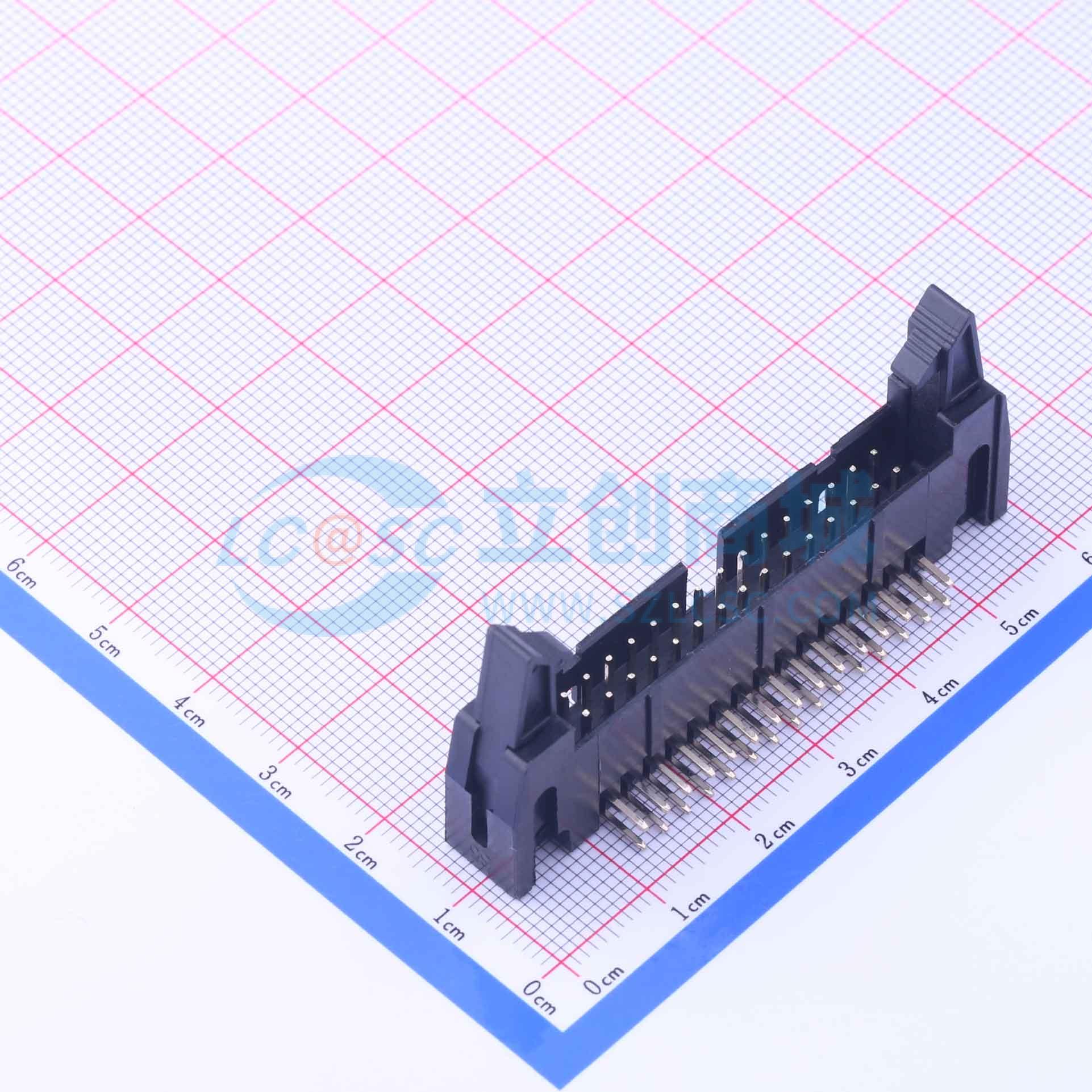 2.54-2*15P牛角弯实物图