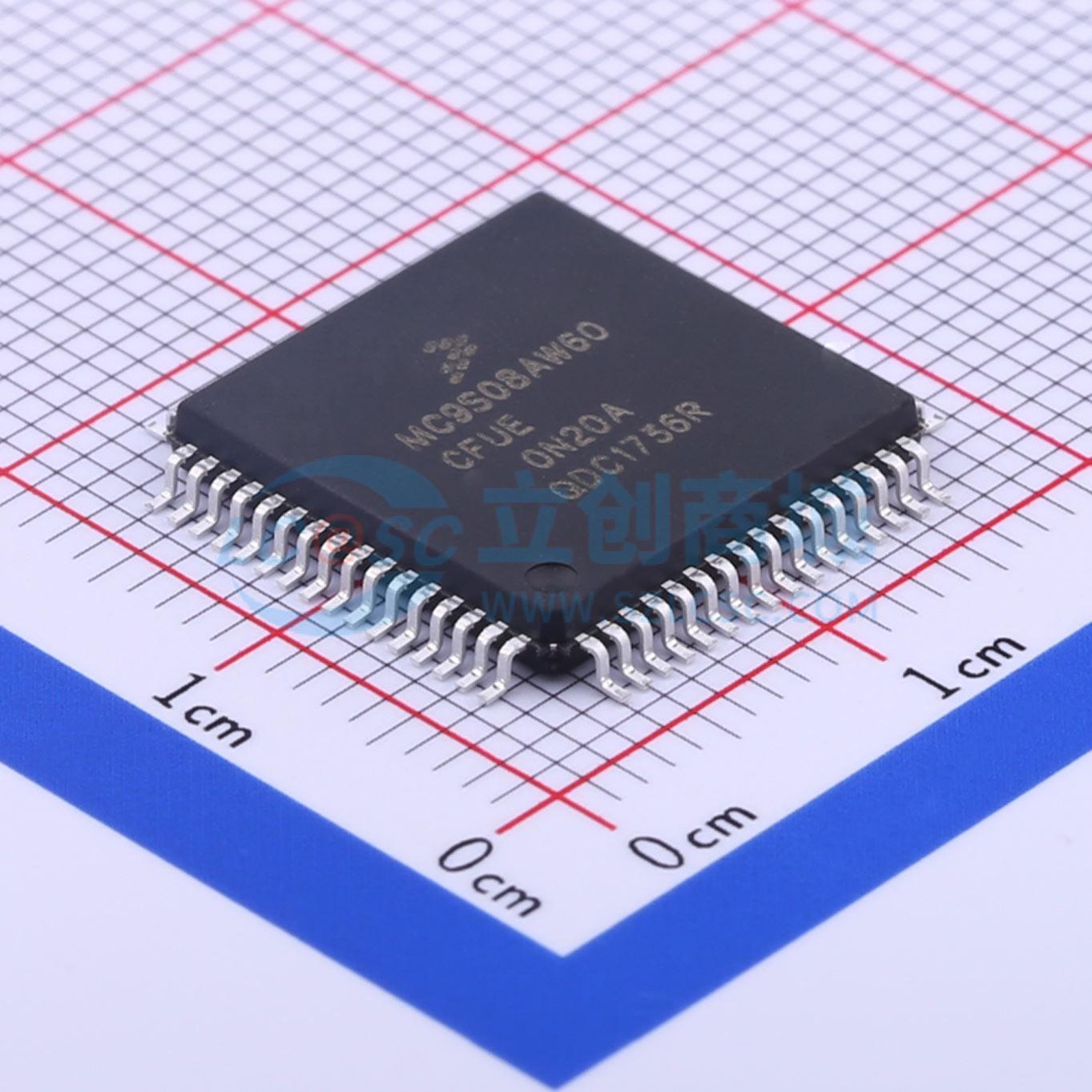 点击查看大图 MC9S08AW60CFUE实物图