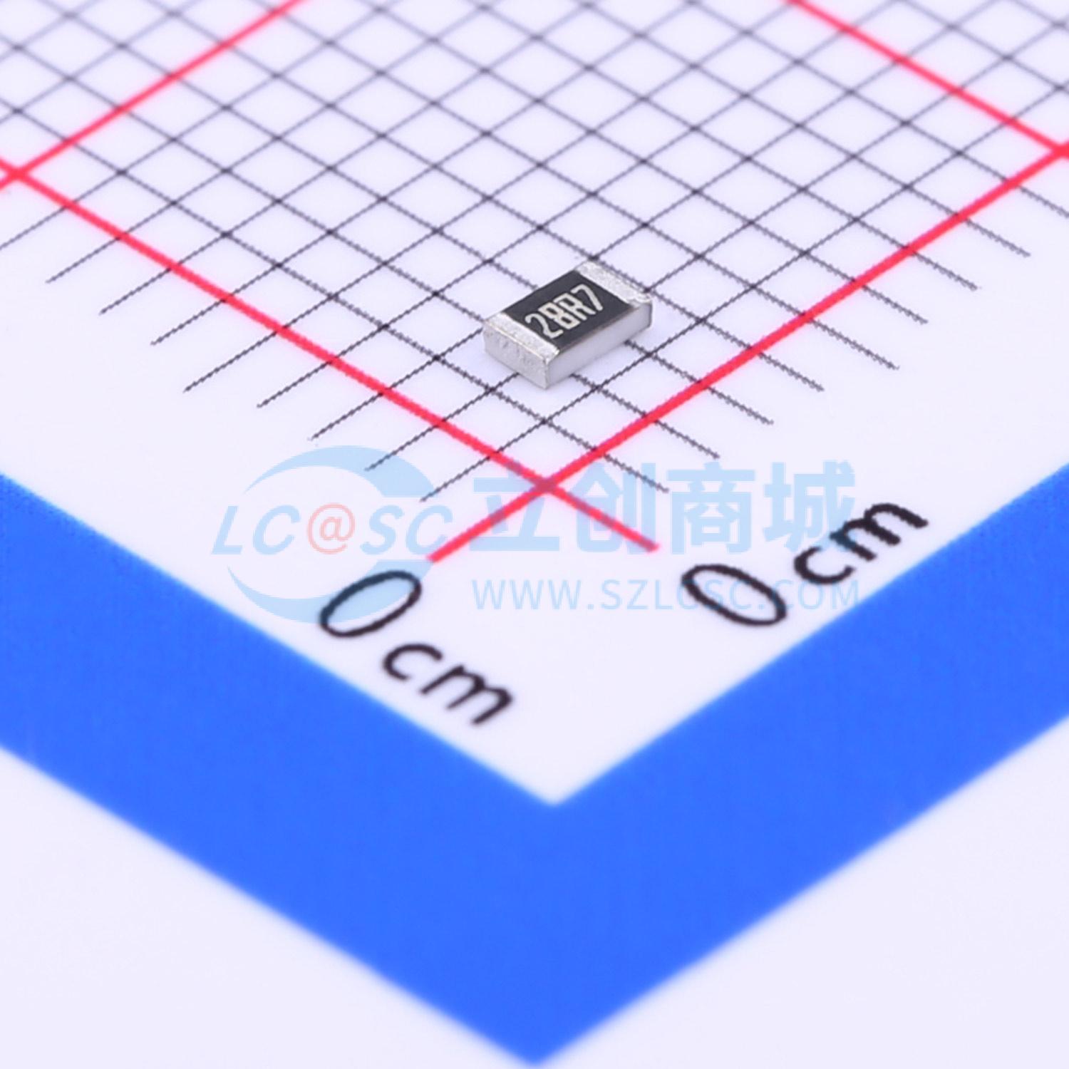 点击查看大图 0805W8F287JT5E实物图