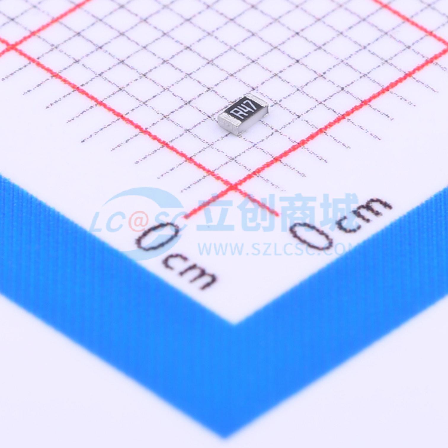 点击查看大图 0603WAF470LT5E实物图