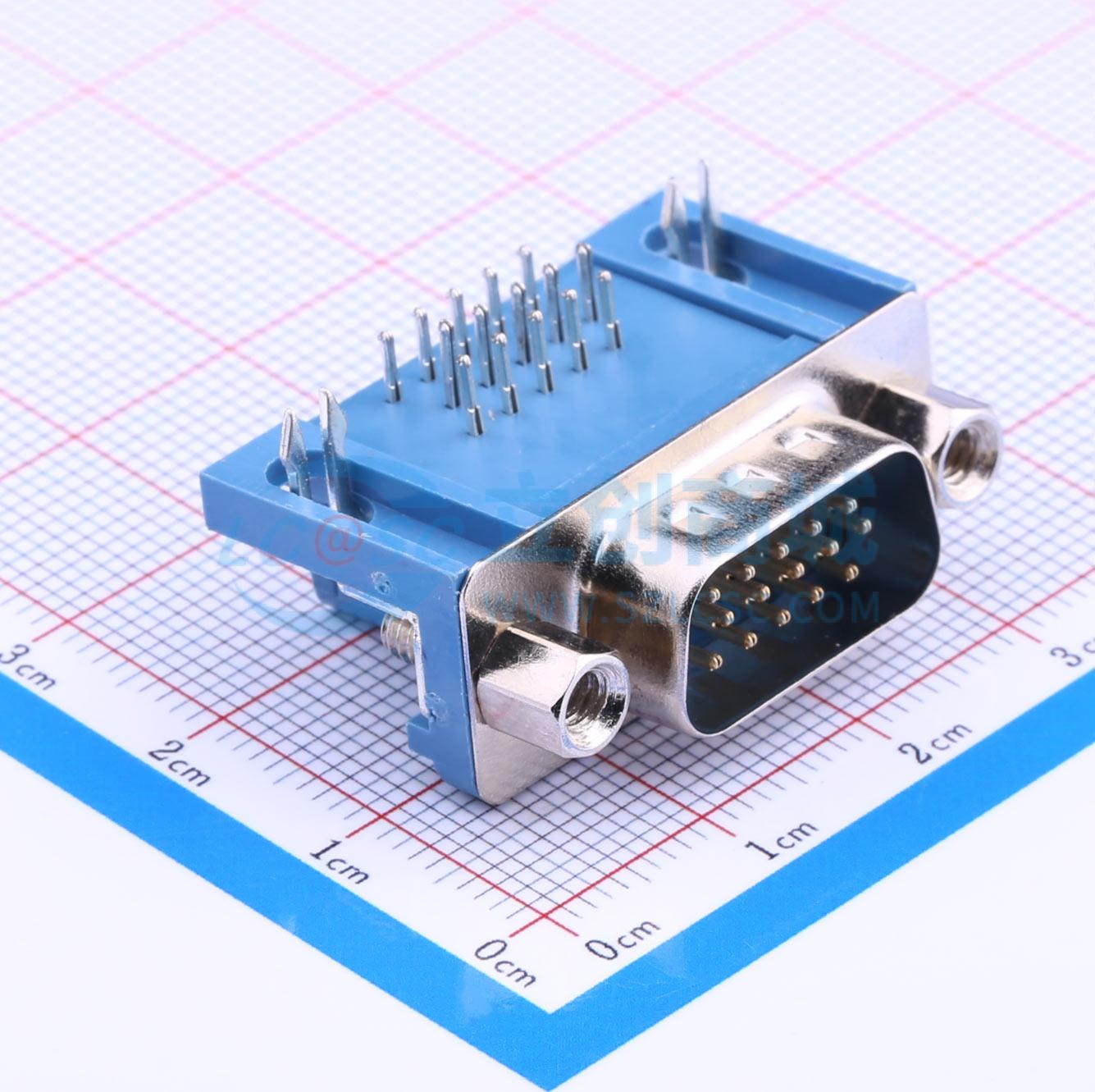 点击查看大图 DR-15P圆针公蓝色实物图