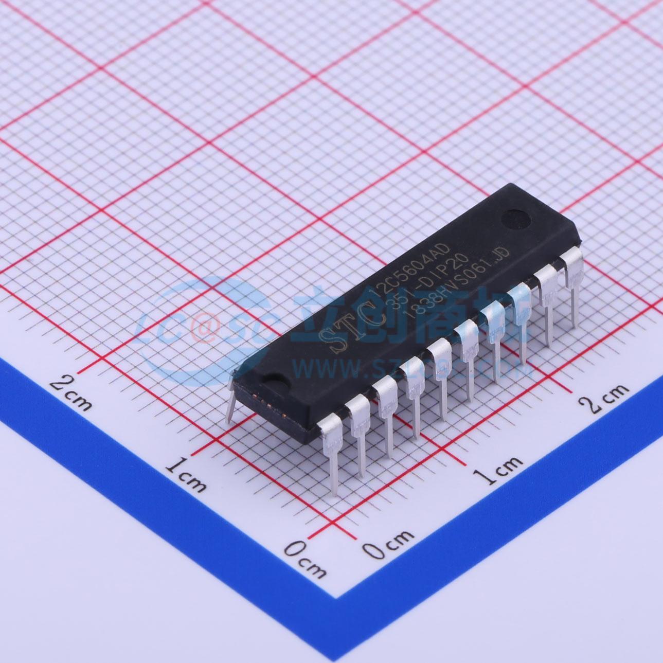 点击查看大图 STC12C5604AD-35I-DIP20实物图