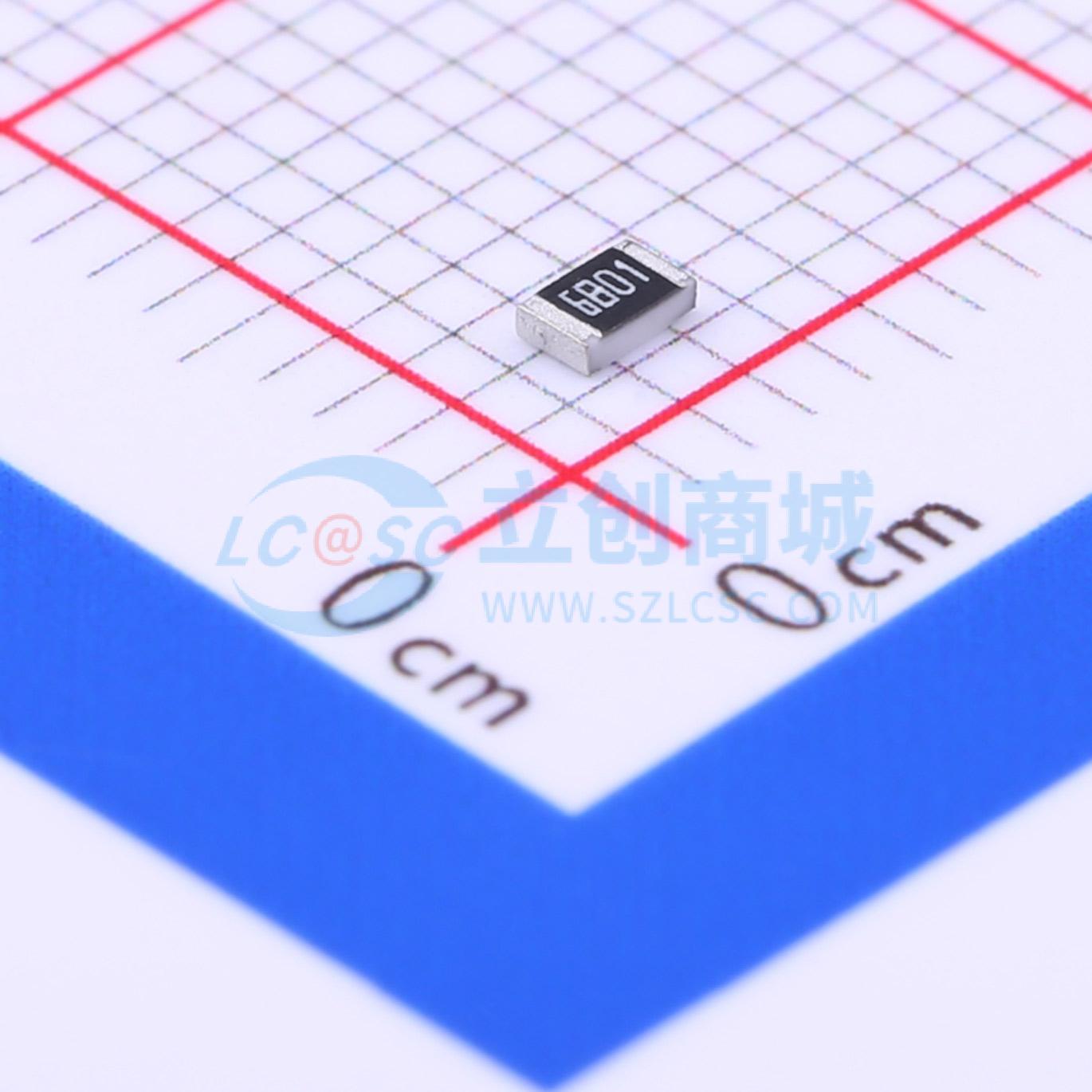 0805W8F6801T5E实物图