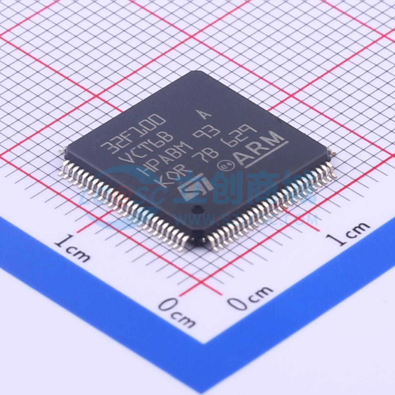 点击查看大图 STM32F100VCT6B实物图