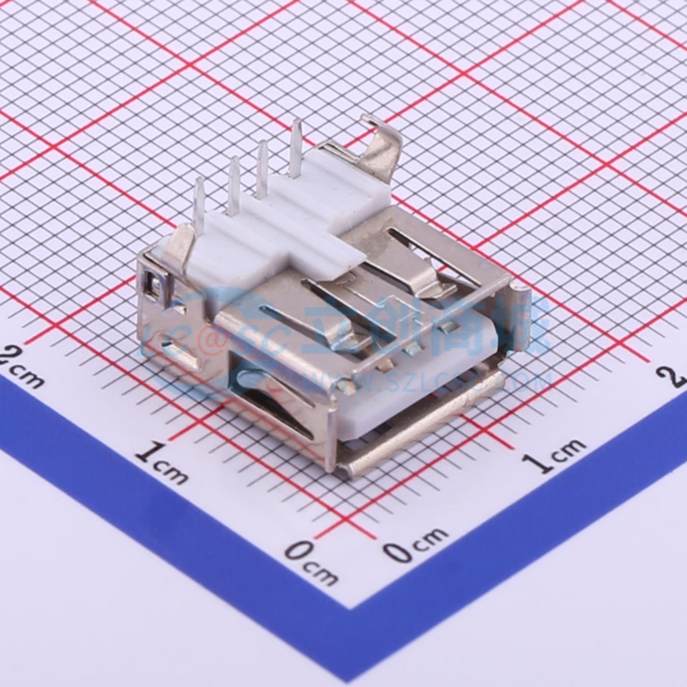 点击查看大图 A/F90度外扣弯脚有卷边铁壳PBT 白胶实物图
