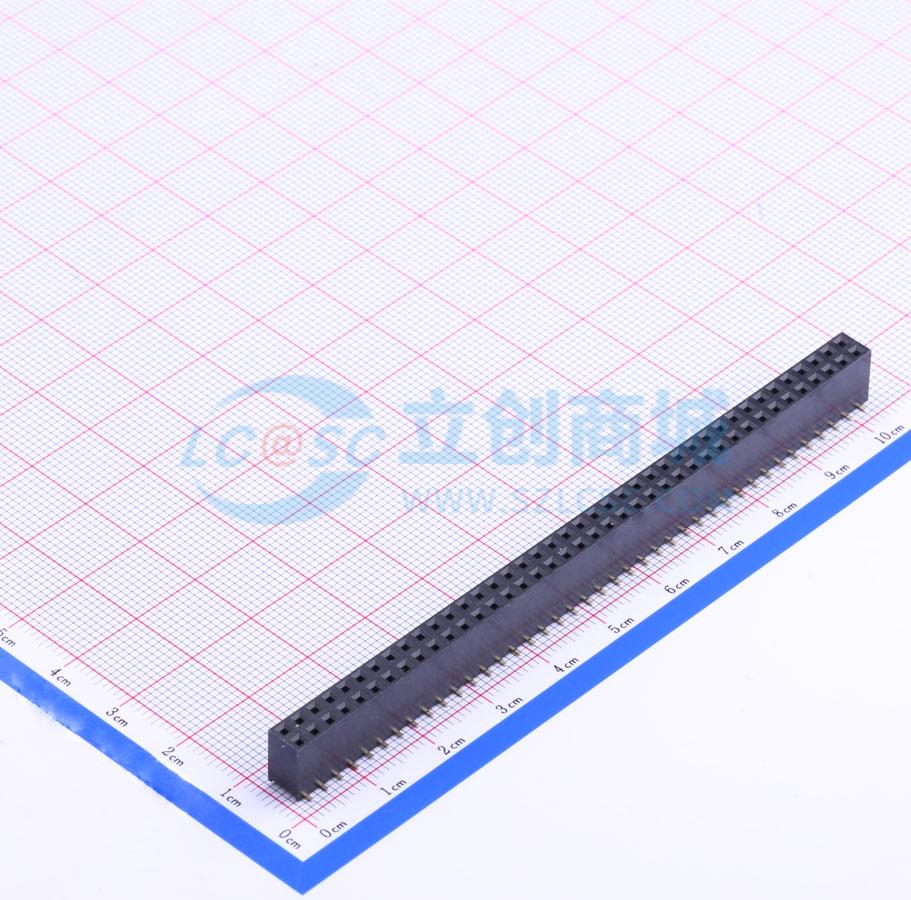 2.54-2*40P立贴母实物图