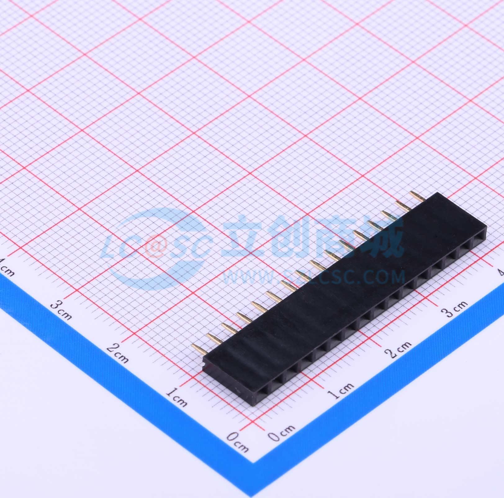 点击查看大图 2.54-1*16P母实物图