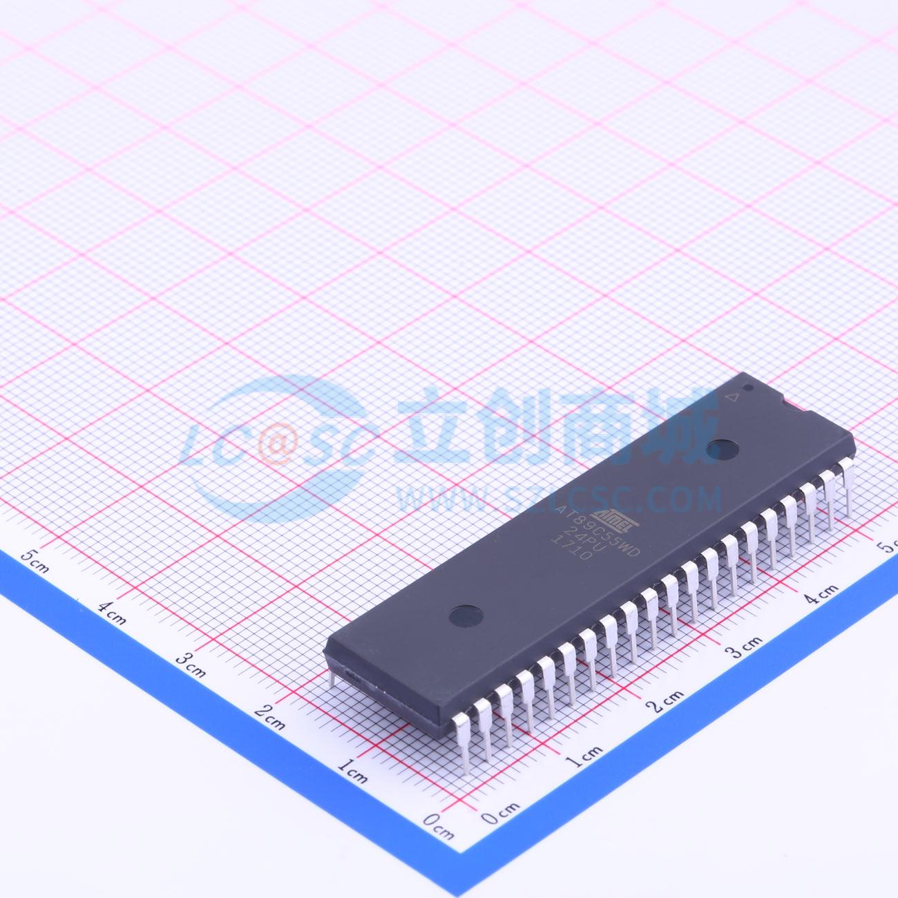 点击查看大图 AT89C55WD-24PU实物图