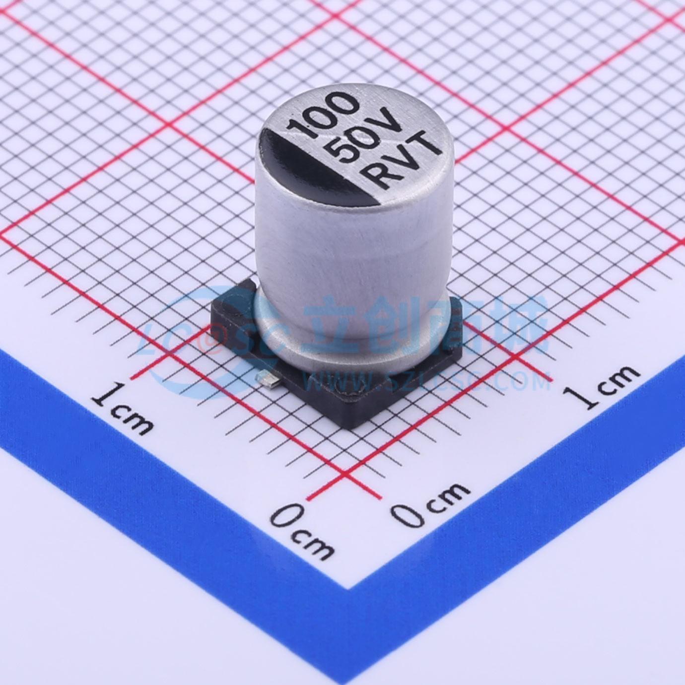 点击查看大图 RVT1H101M0810实物图