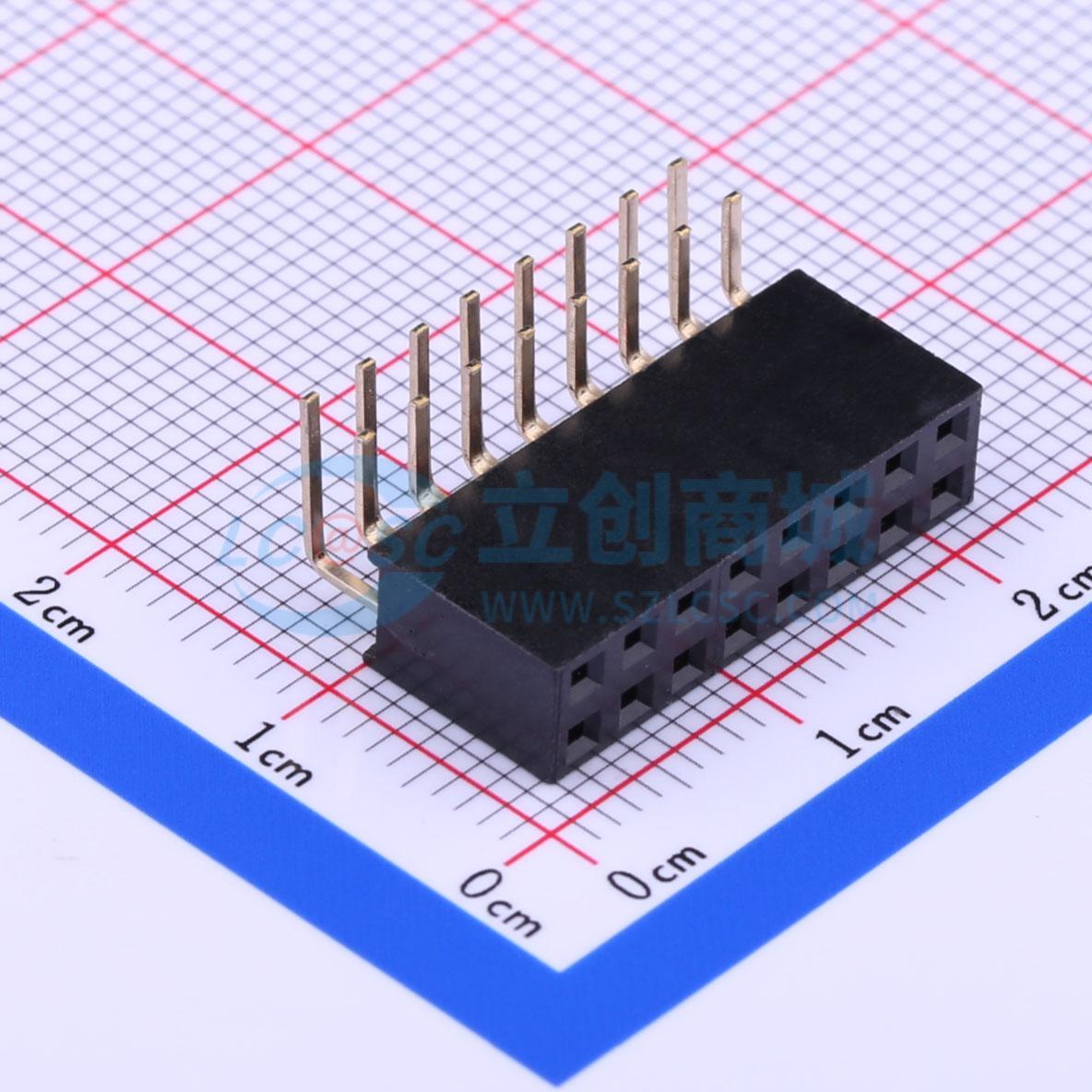 2.54-2*8P弯母实物图