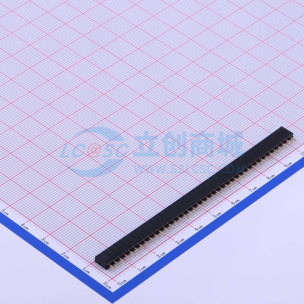 2.54-1*40P母高5.7实物图