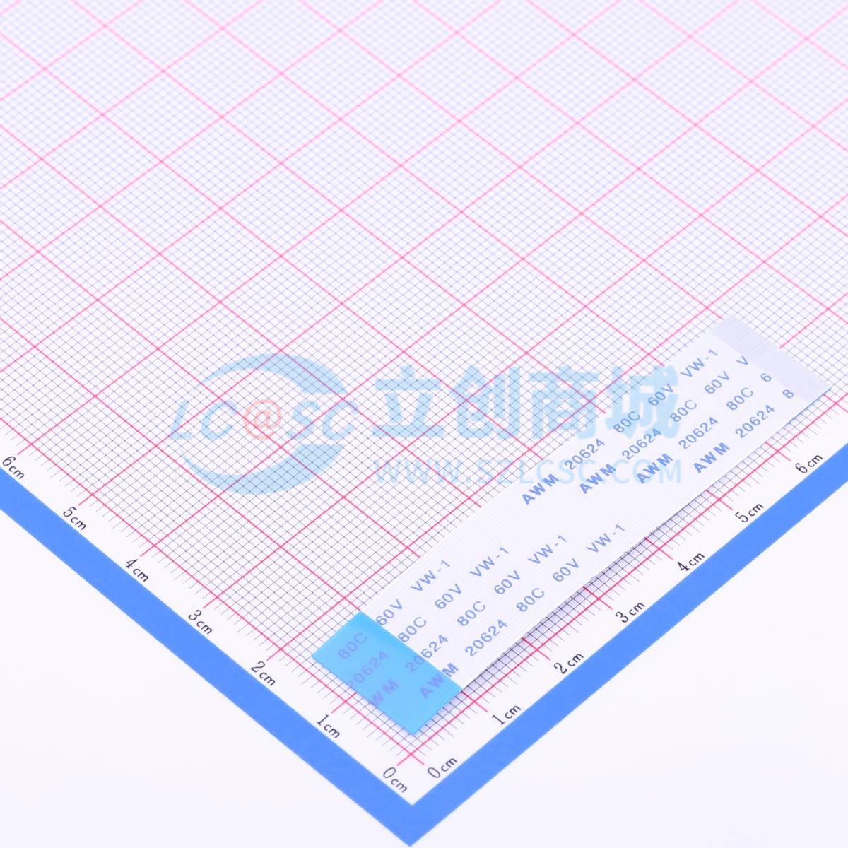点击查看大图 FFC连接线 30P 间距0.5mm 长7CM 反向实物图
