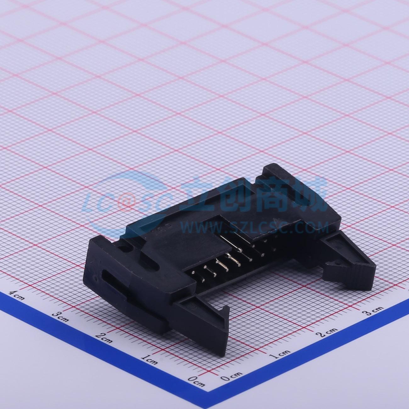 2.54-2*8P弯牛角实物图