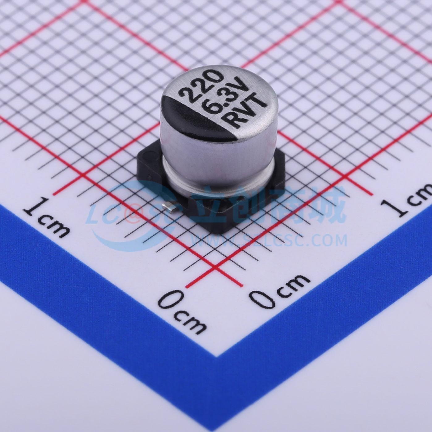 点击查看大图 RVT0J221M0605实物图