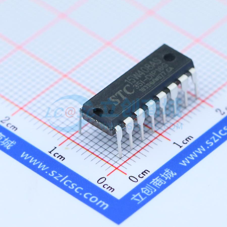 点击查看大图 STC15W408AS-35I-DIP16实物图