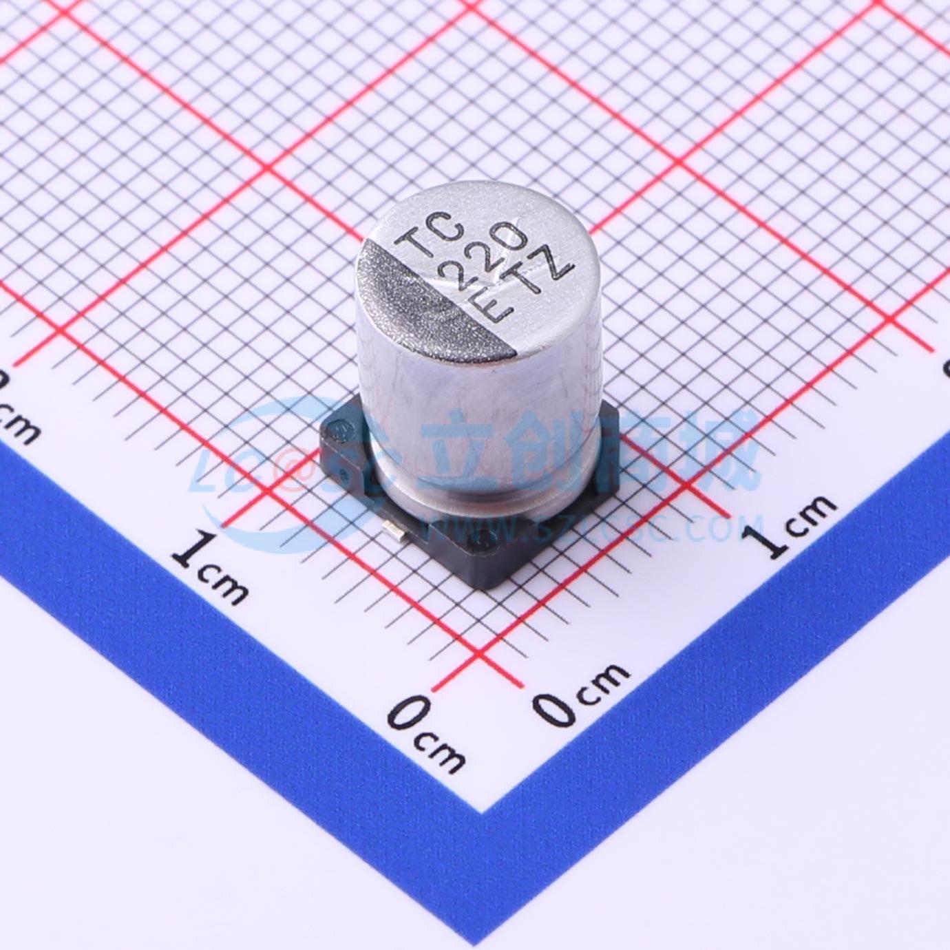 25TZV220M8X10.5实物图