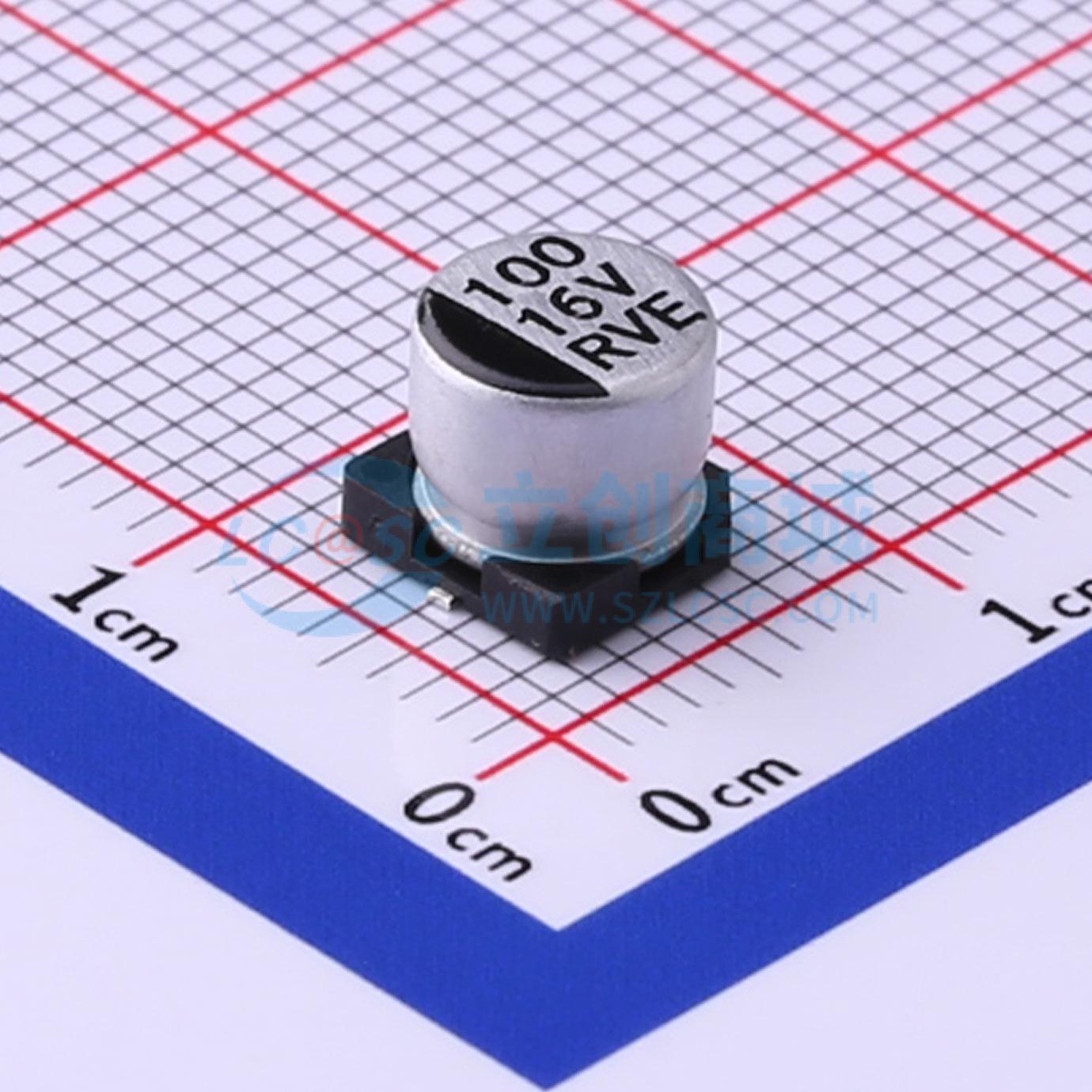 点击查看大图 RVE1C101M0605实物图