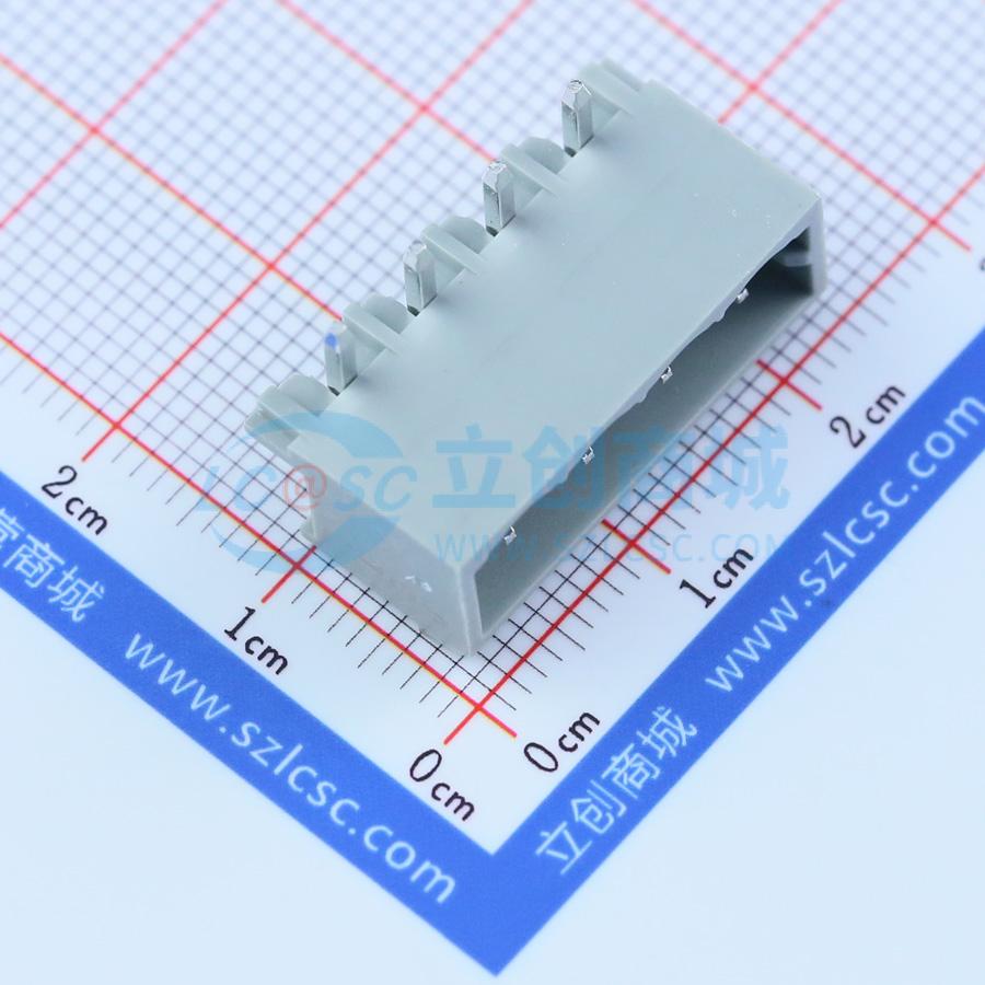 点击查看大图 450针座连接器-弯形-04P-5.0mm灰色实物图