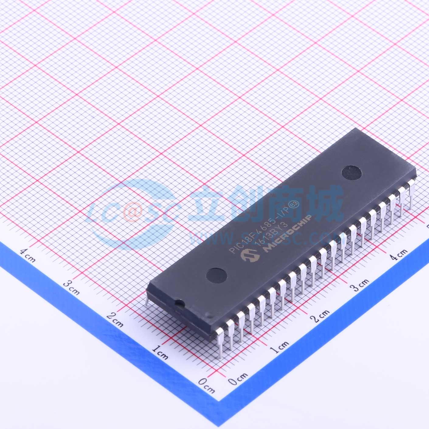 点击查看大图 PIC18F4685-I/P实物图
