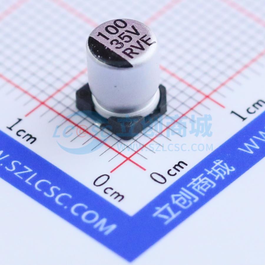 点击查看大图 RVE1V101M0607实物图