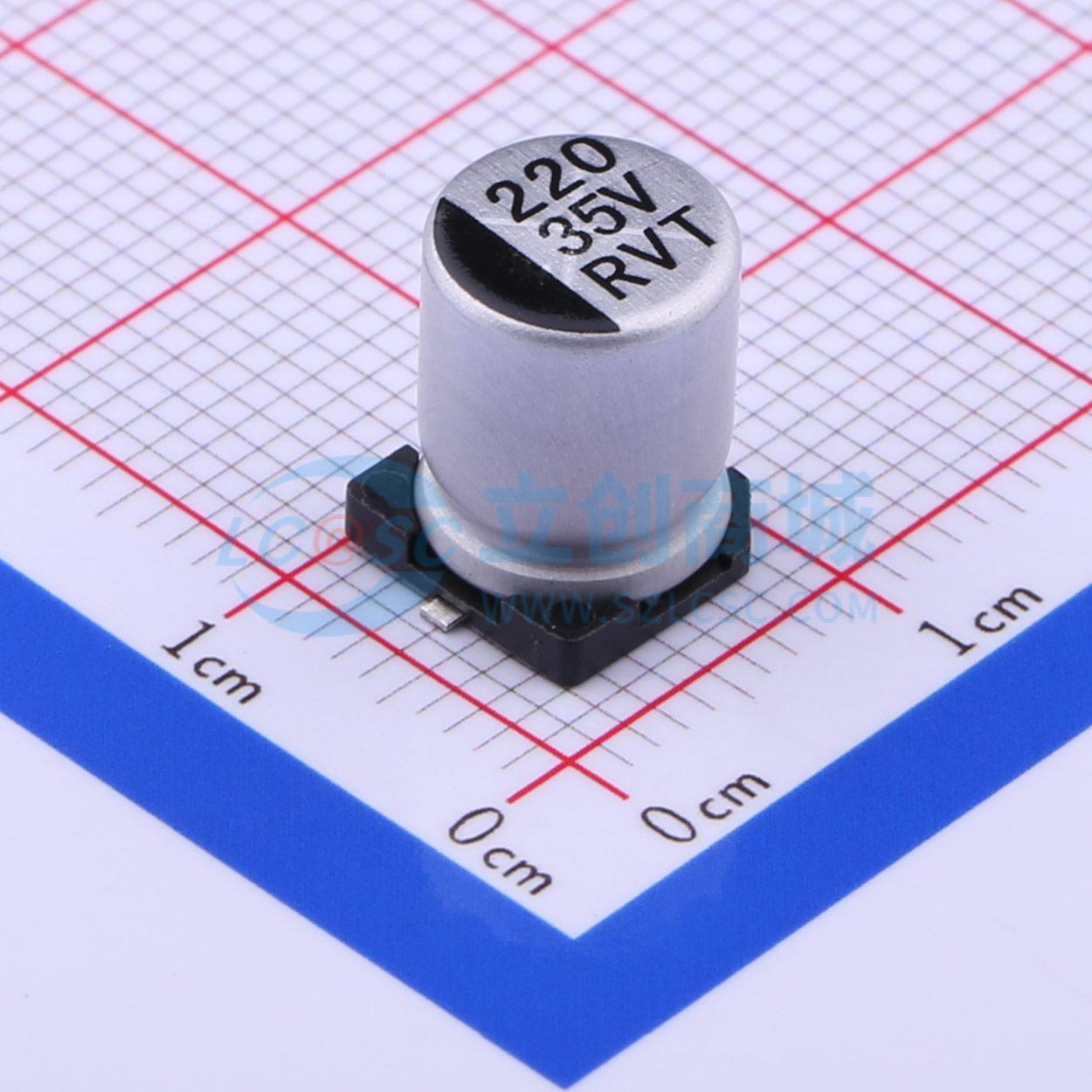 点击查看大图 RVT1V221M0810实物图