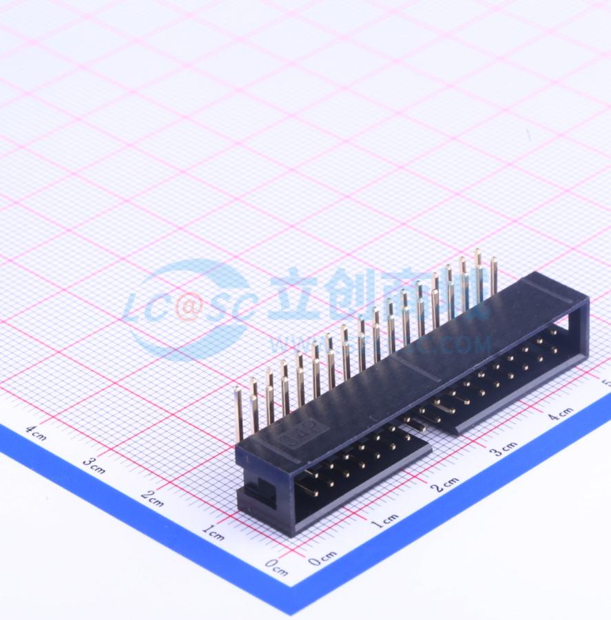 点击查看大图 2.54-2*17P弯简牛实物图