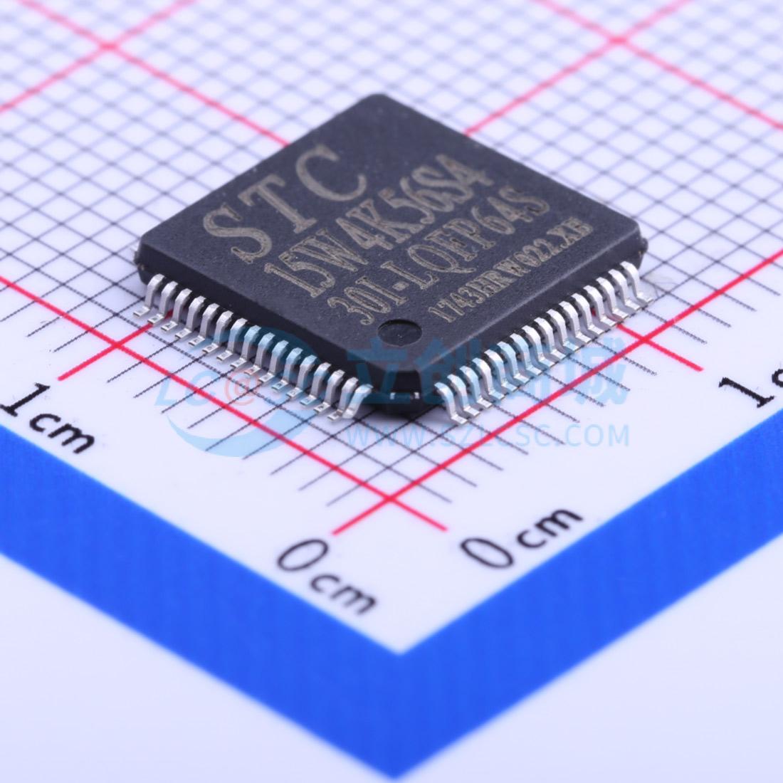 STC15W4K56S4-30I-LQFP64S实物图