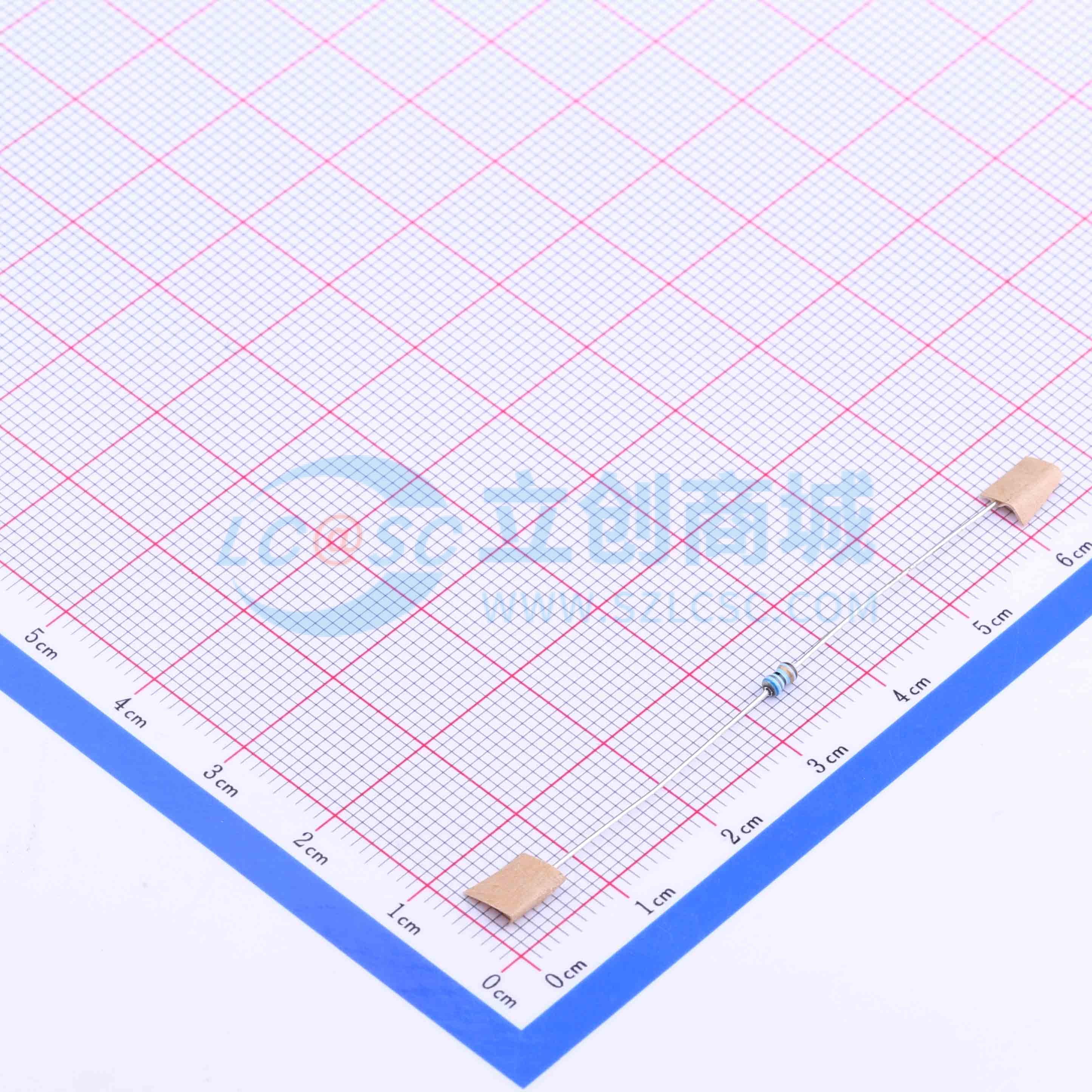 点击查看大图 MF1/8W-68Ω±1% T实物图