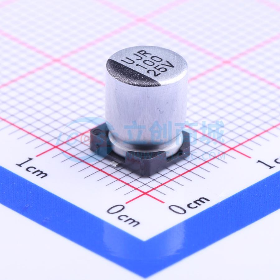 点击查看大图 25SEV100M6.3X8实物图