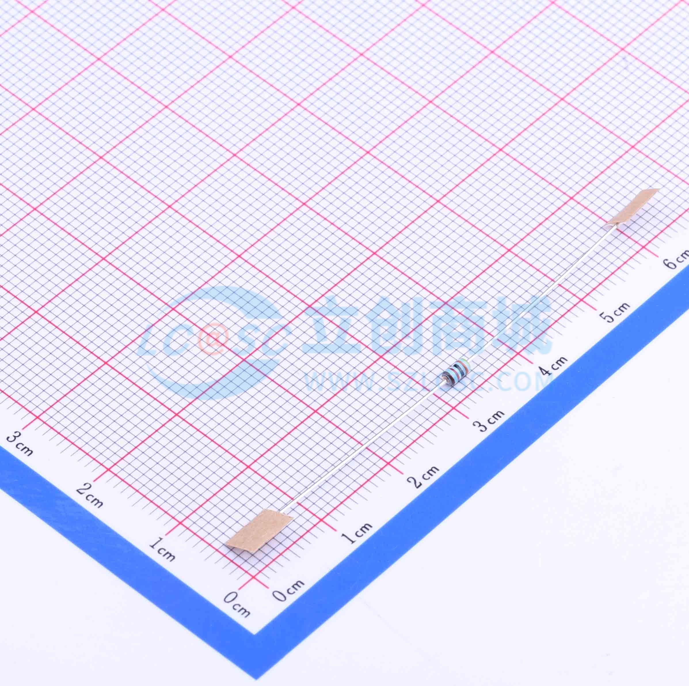 点击查看大图 MF1/8W-43KΩ±1% T实物图
