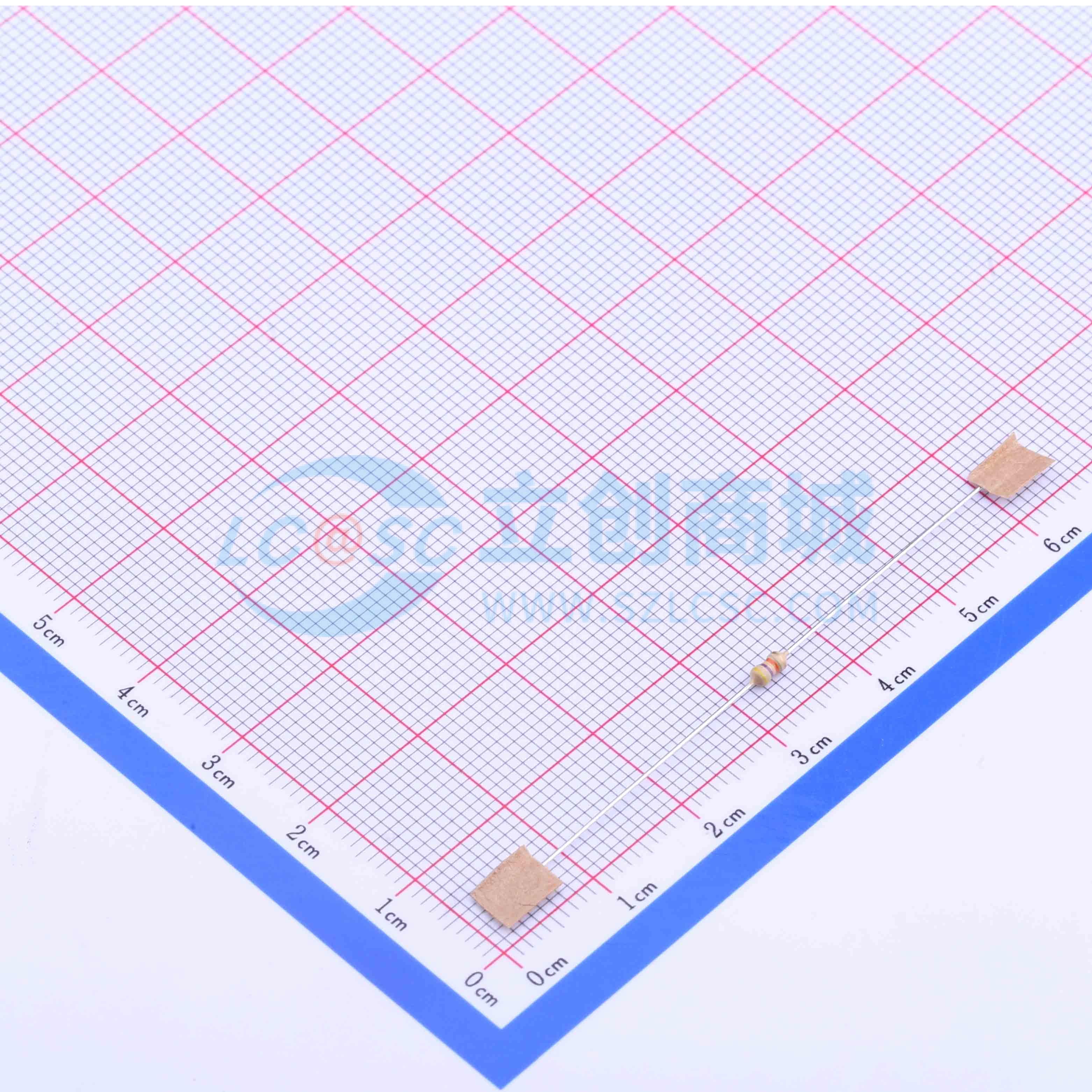 点击查看大图 CF1/6W-47KΩ±5% T实物图