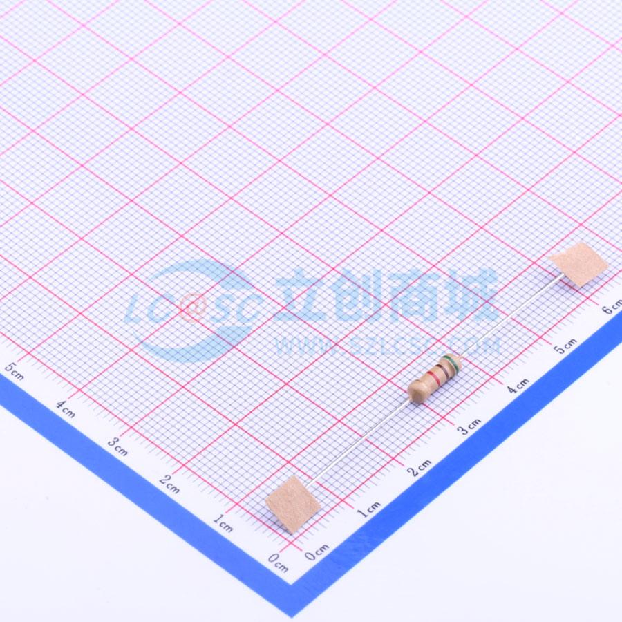 CF1/2W-5.1KΩ±5% T实物图