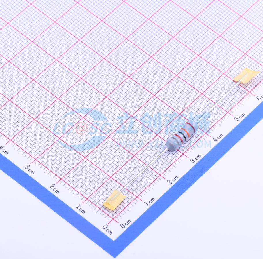点击查看大图 RI40-1W-820KΩ±2% T实物图