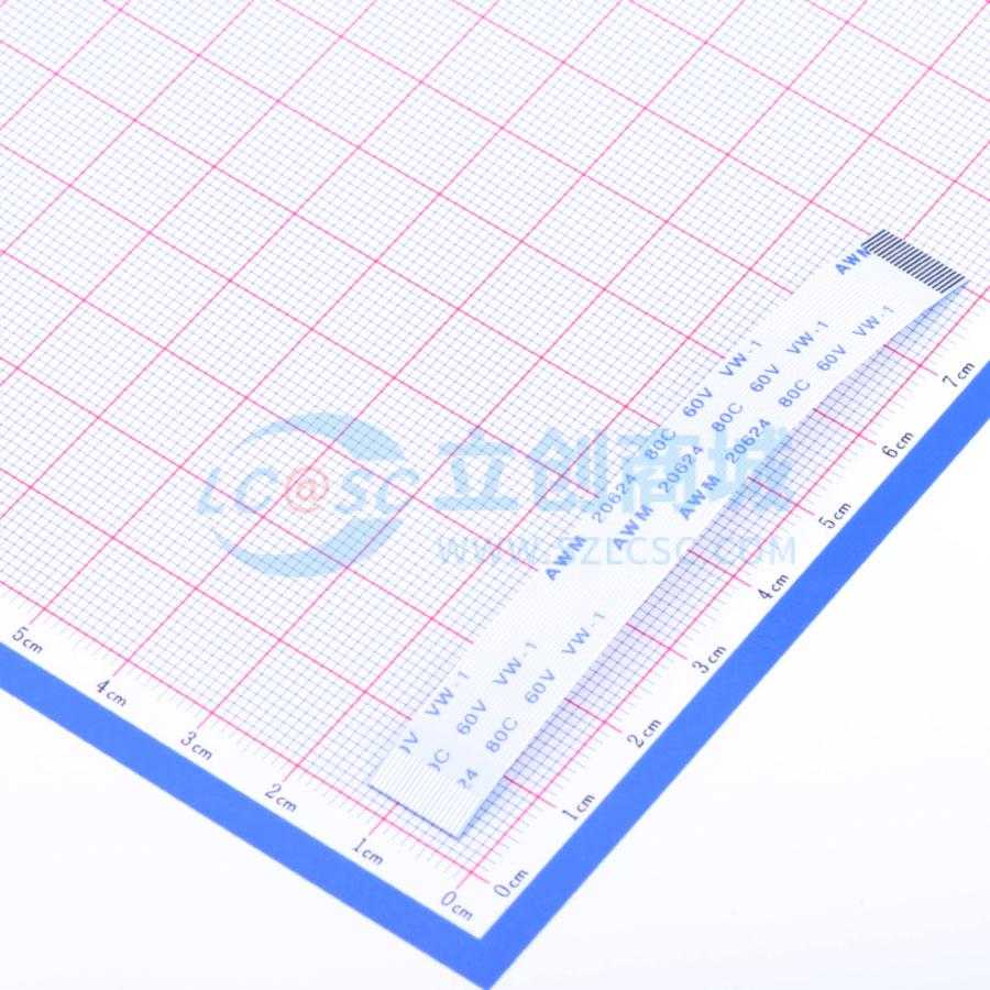 FFC连接线/FFC连接线20P间距0.5mm长8CM,同向实物图