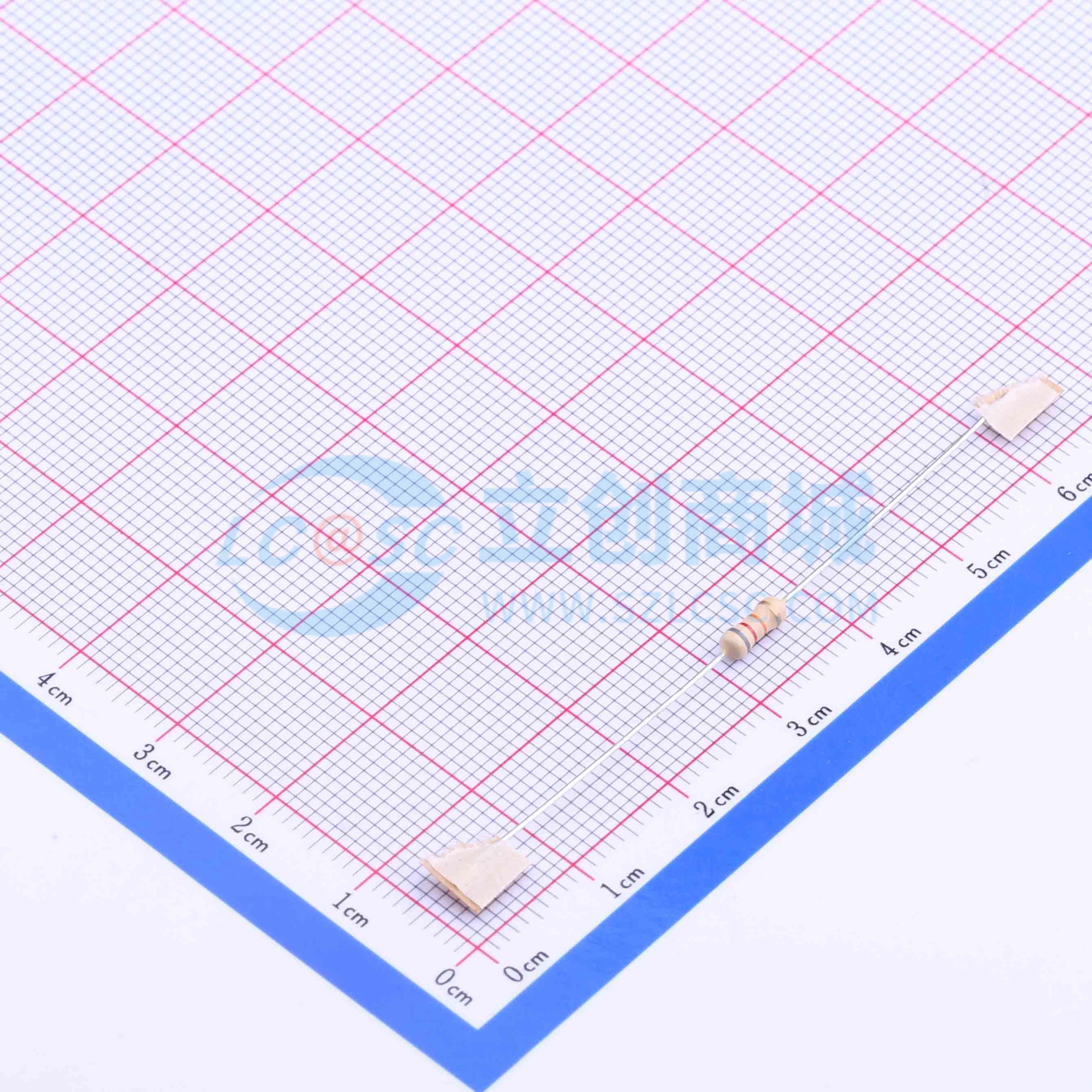 点击查看大图 CF1/4W-82KΩ±5% T实物图
