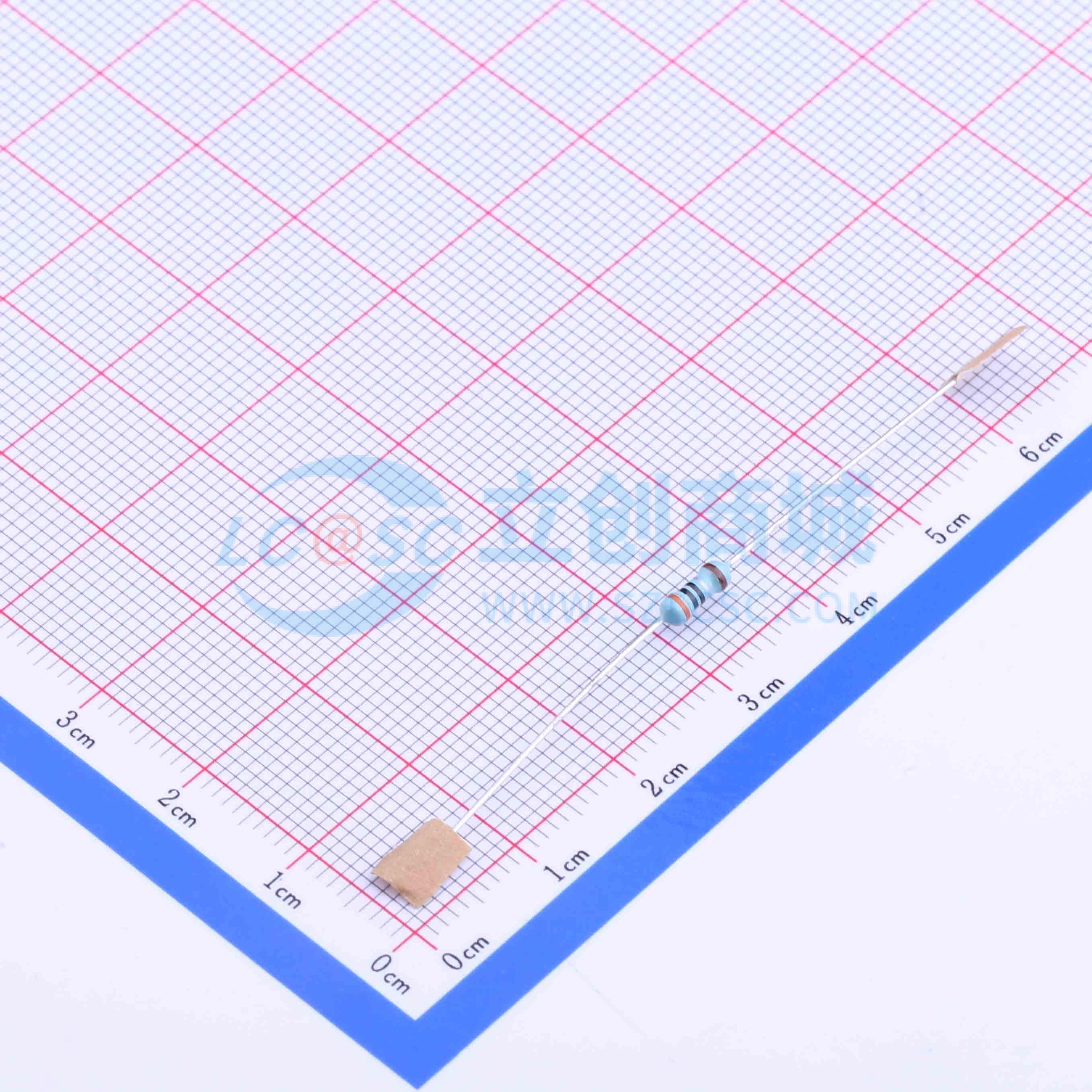 点击查看大图 MF1/4W-3Ω±1% T实物图