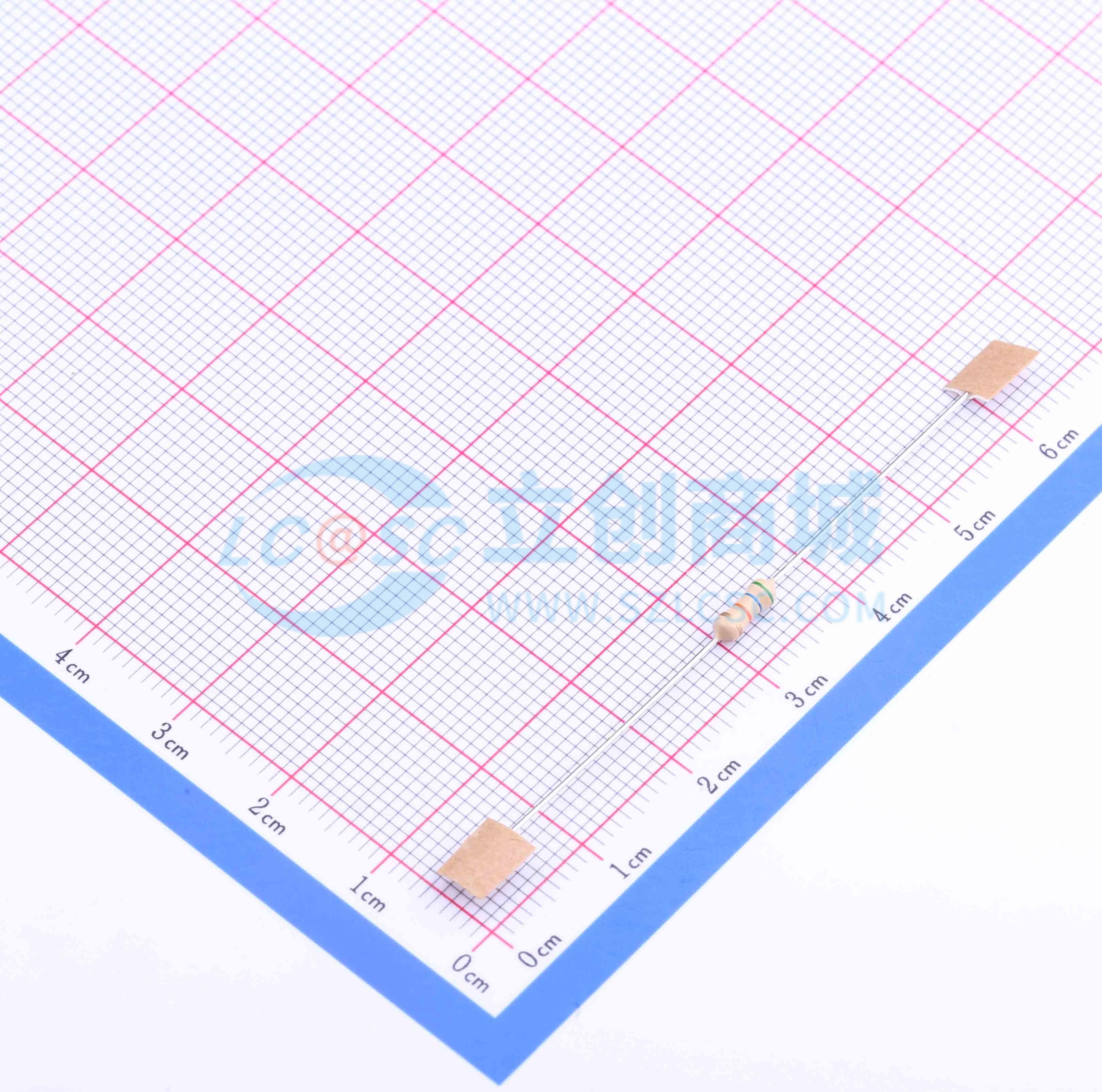 点击查看大图 CF1/4W-56KΩ±5% T实物图