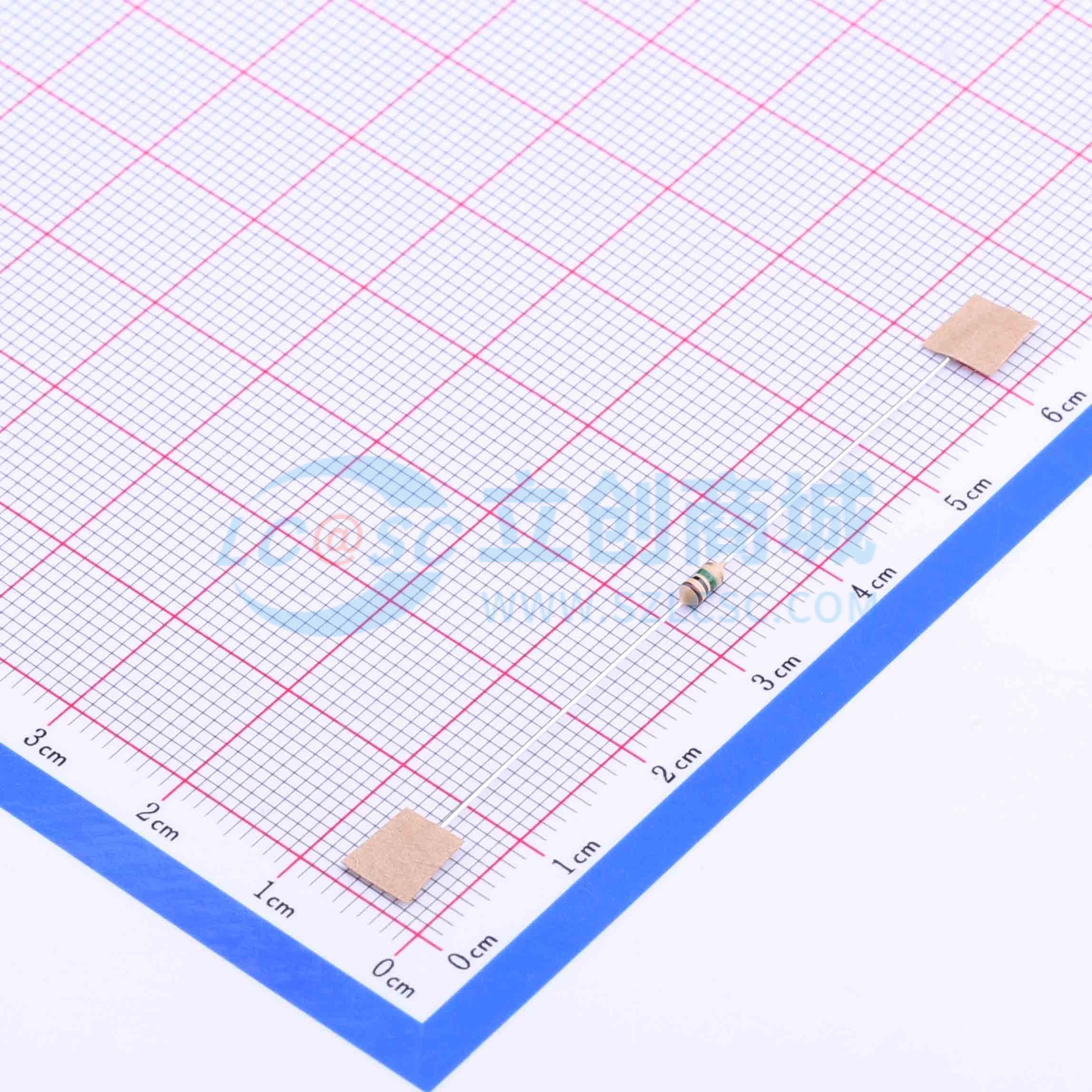 点击查看大图 CF1/6W-1MΩ±5% T实物图