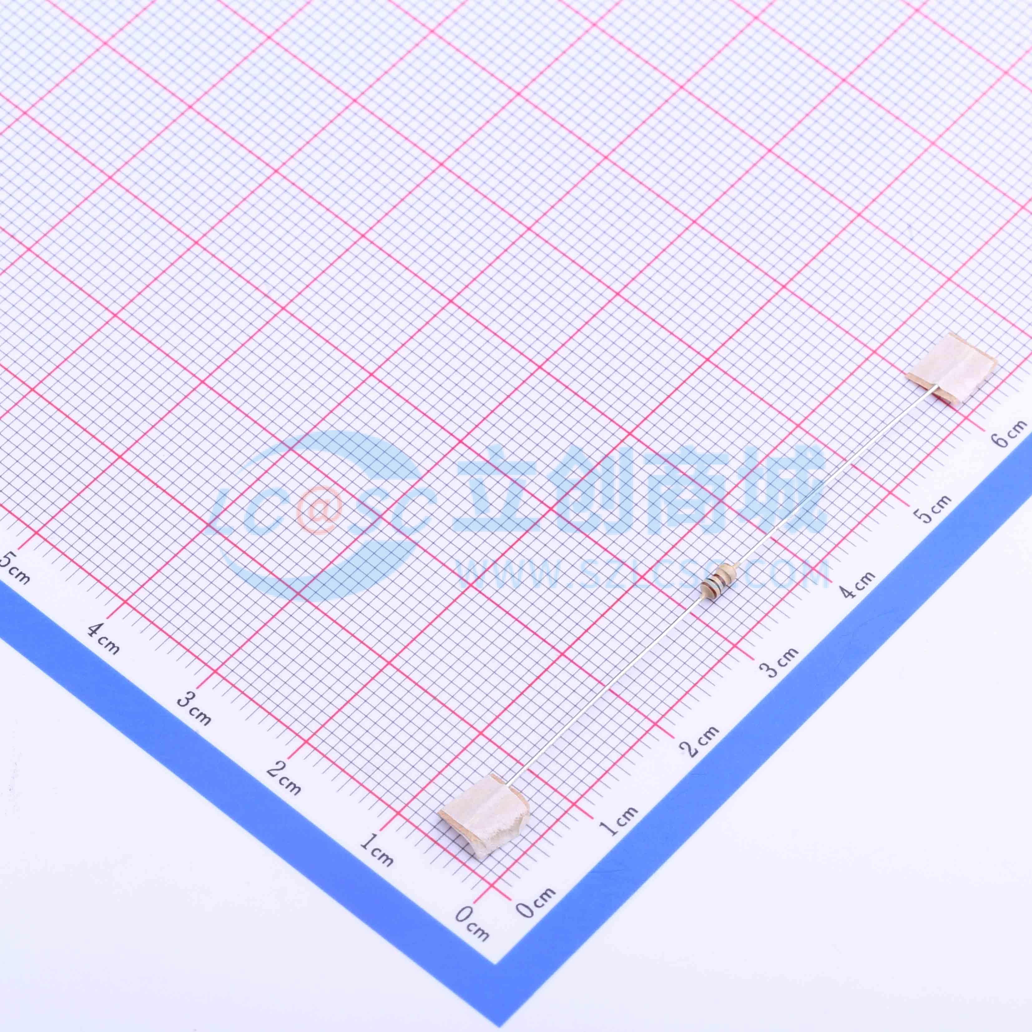 点击查看大图 CF1/6W-100Ω±5% T实物图
